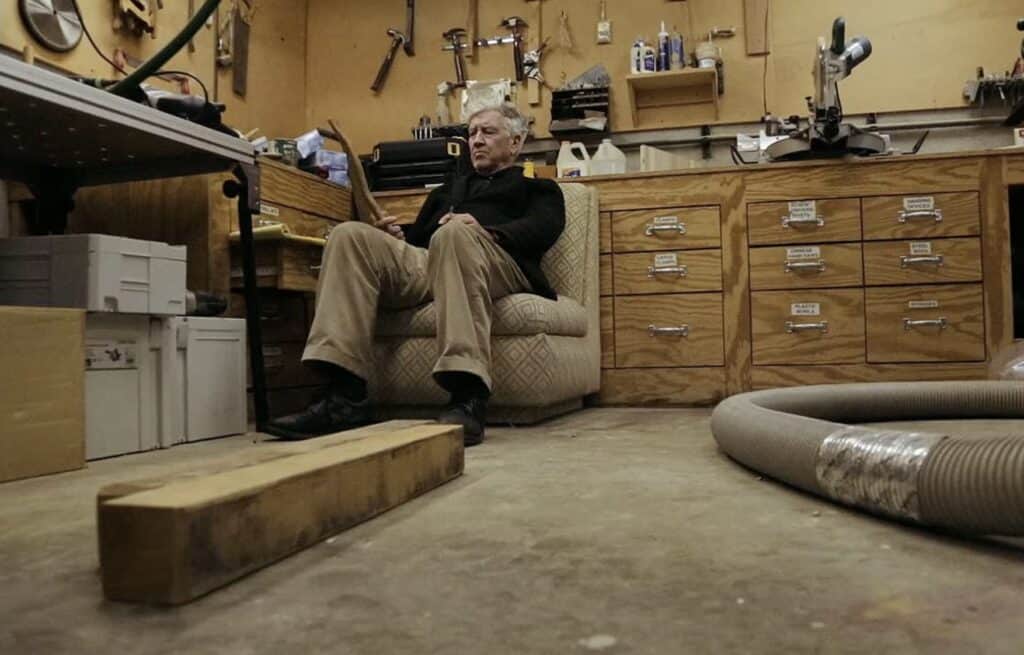 David Lynch i kjellaren sin frå The Art of Life