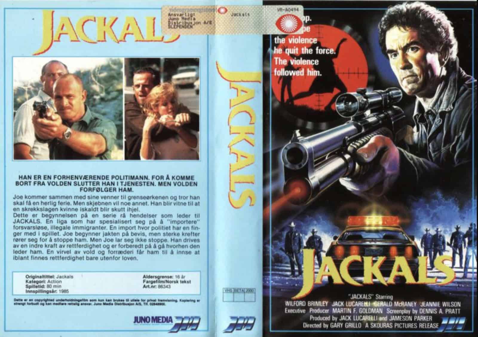 VHS Cover av Jackals (1986)