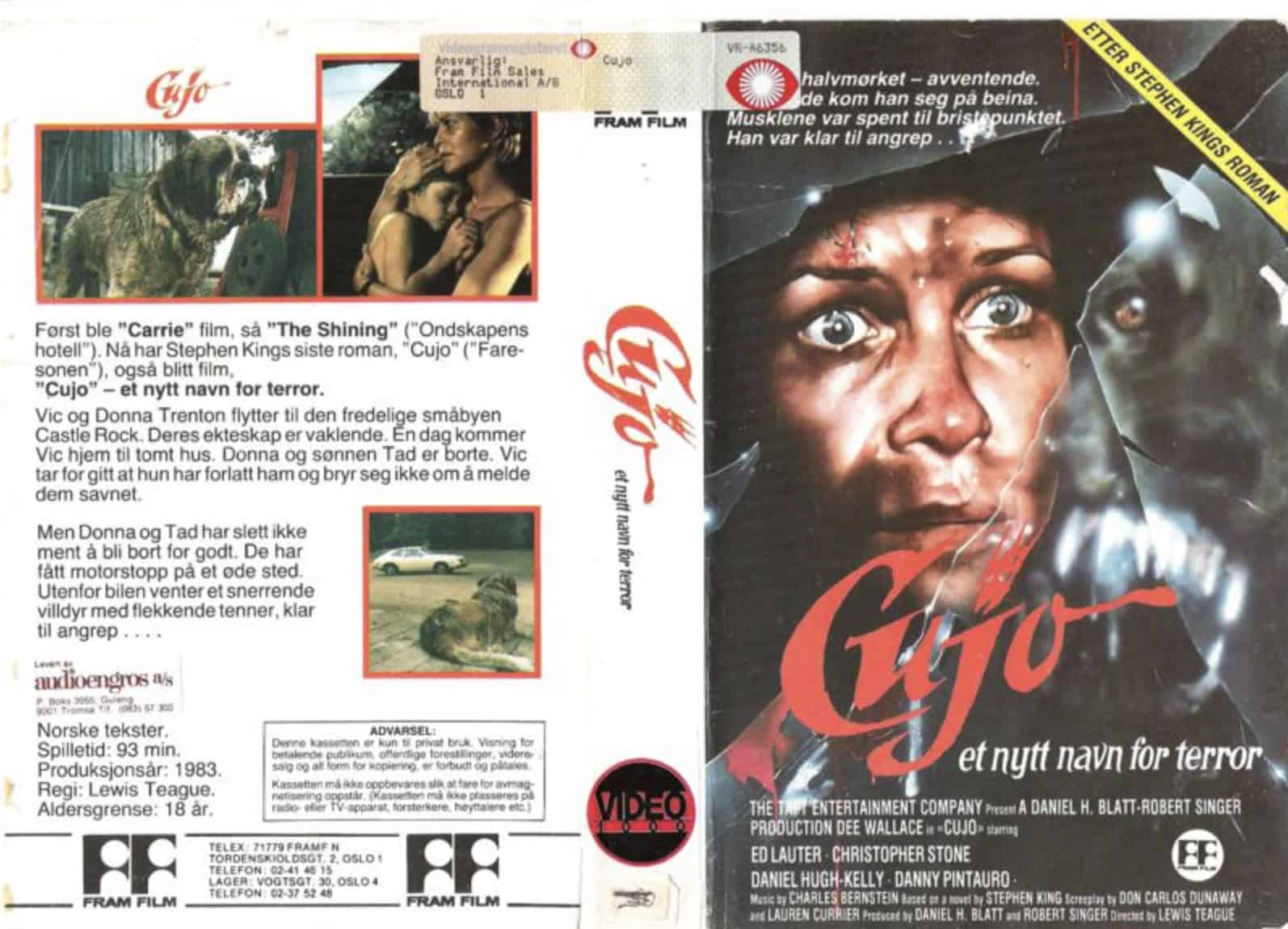 VHS cover av Cujo