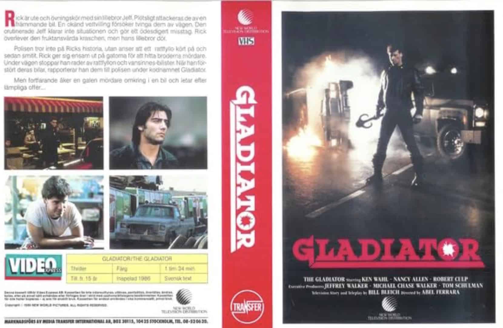 VHS cover av The Road Gladiator
