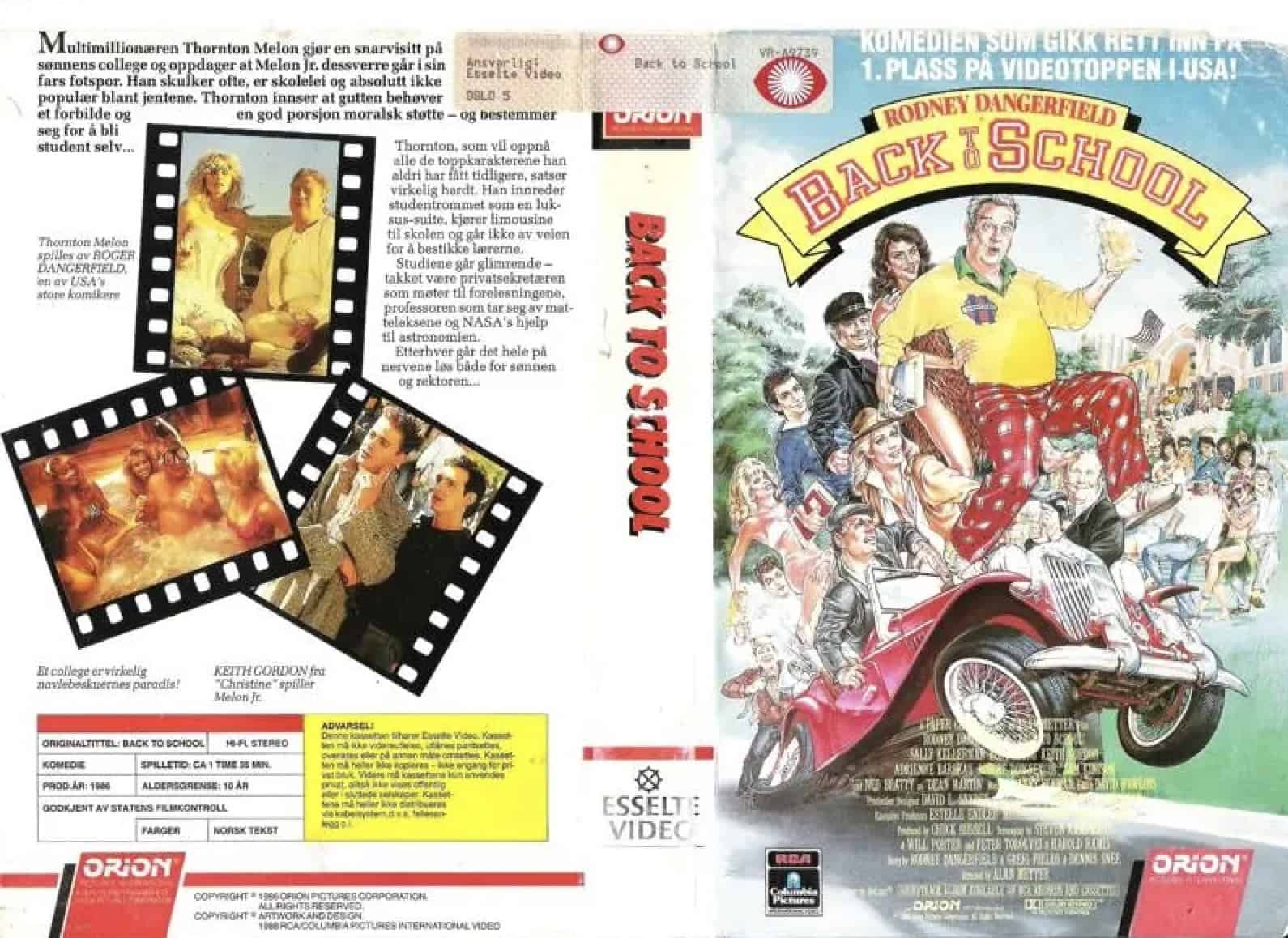 Robert Downey i Back To School VHS