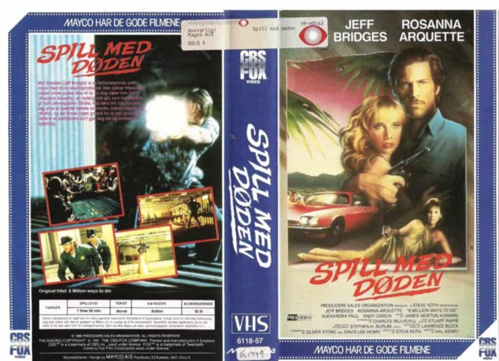 Det norske VHS-cover med norsk tittel: Spill med døden