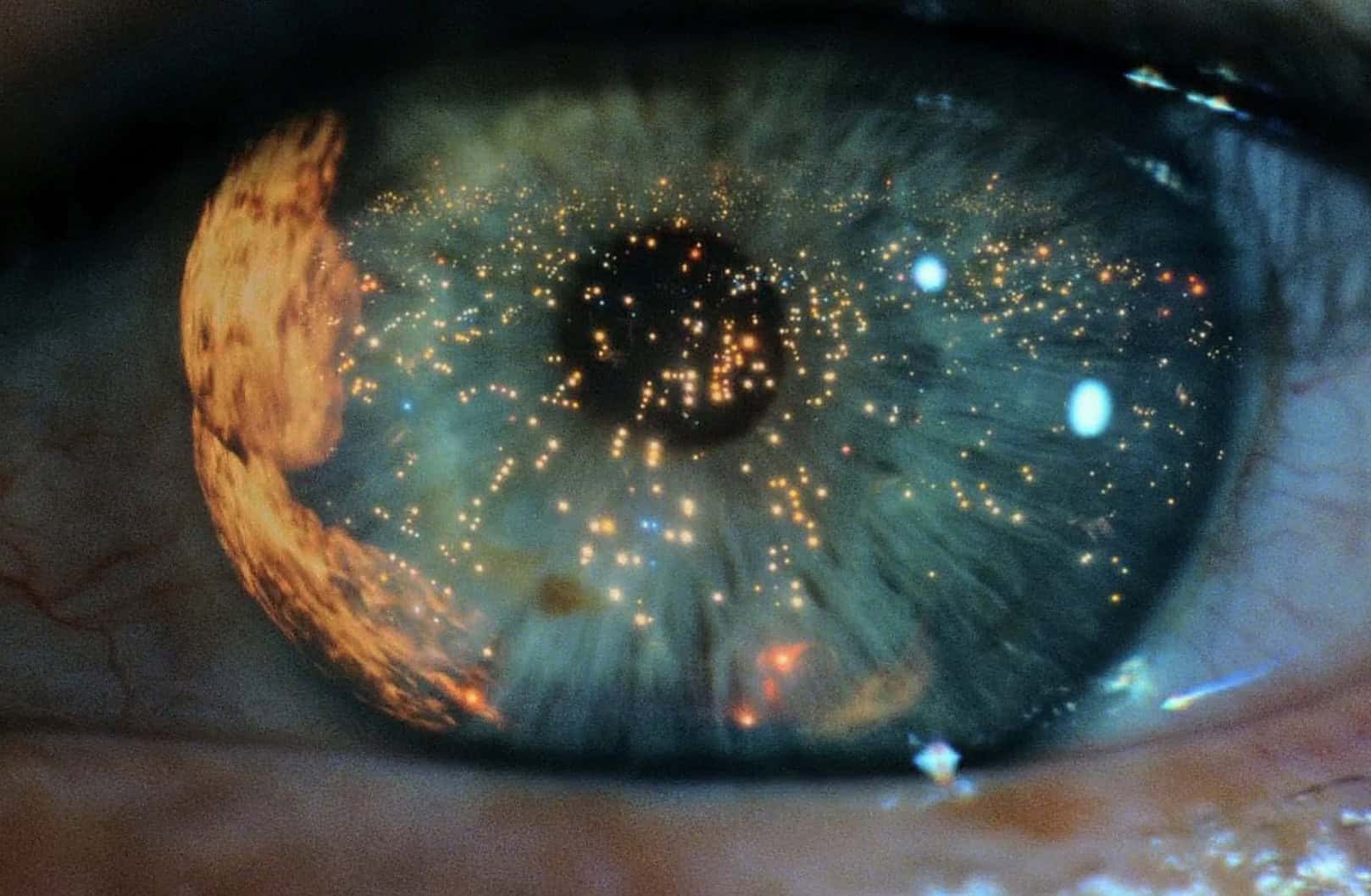 Nærbilde av augo frå Ridley Scotts Blade Runner