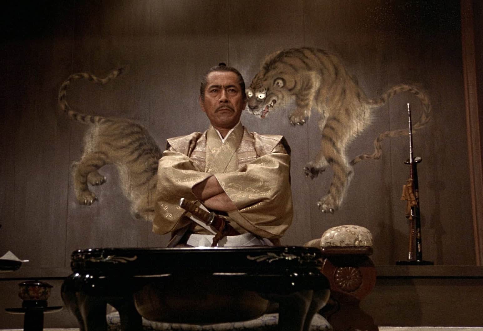 Toshiro Mifune som sjefshøvding i miniseria Shōgun (1980)