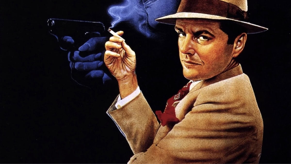 Ein filmposter som visar Jack Nicholson frå filmen Chinatown
