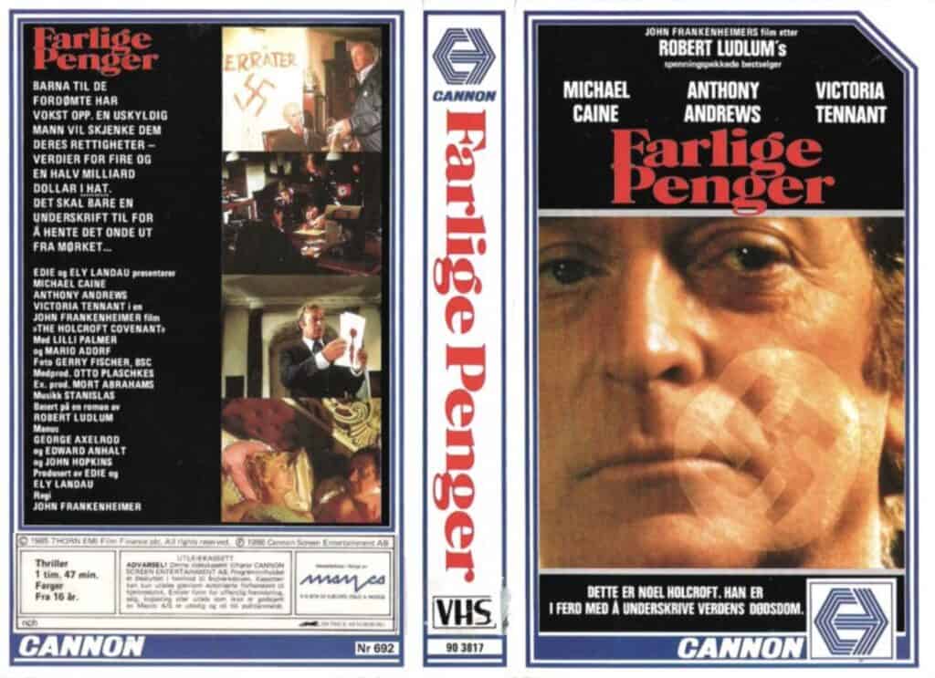 Norsk VHS-cover av The Holcroft Covenant frå 1985