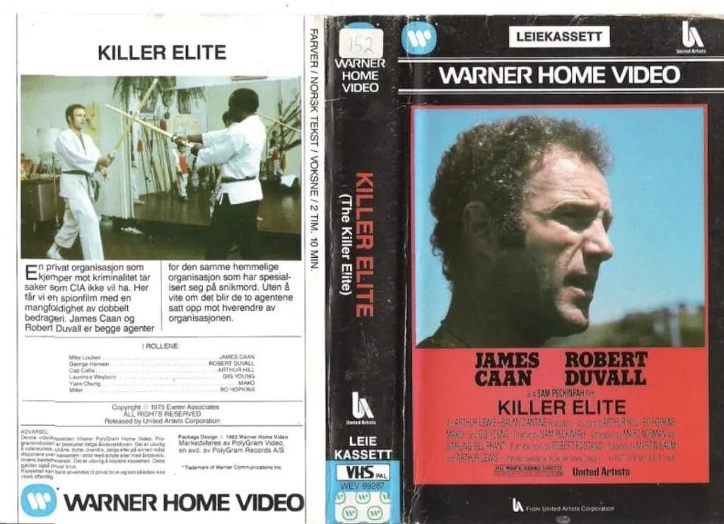 James Caan på framsida av det norske VHS coveret til The Killing Elite