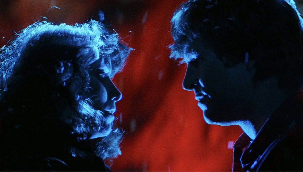 Frå filmen Starman med Karen Allen og Jeff Bridges i magisk lys.