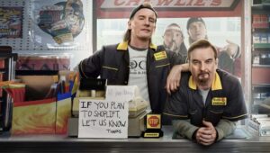 Poster av filmen Clerks III frå 2022.