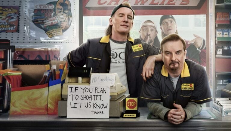 Poster av filmen Clerks III frå 2022.