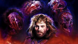 Ein alternativ filmposter av The Thing med Kurt Russell fremst.