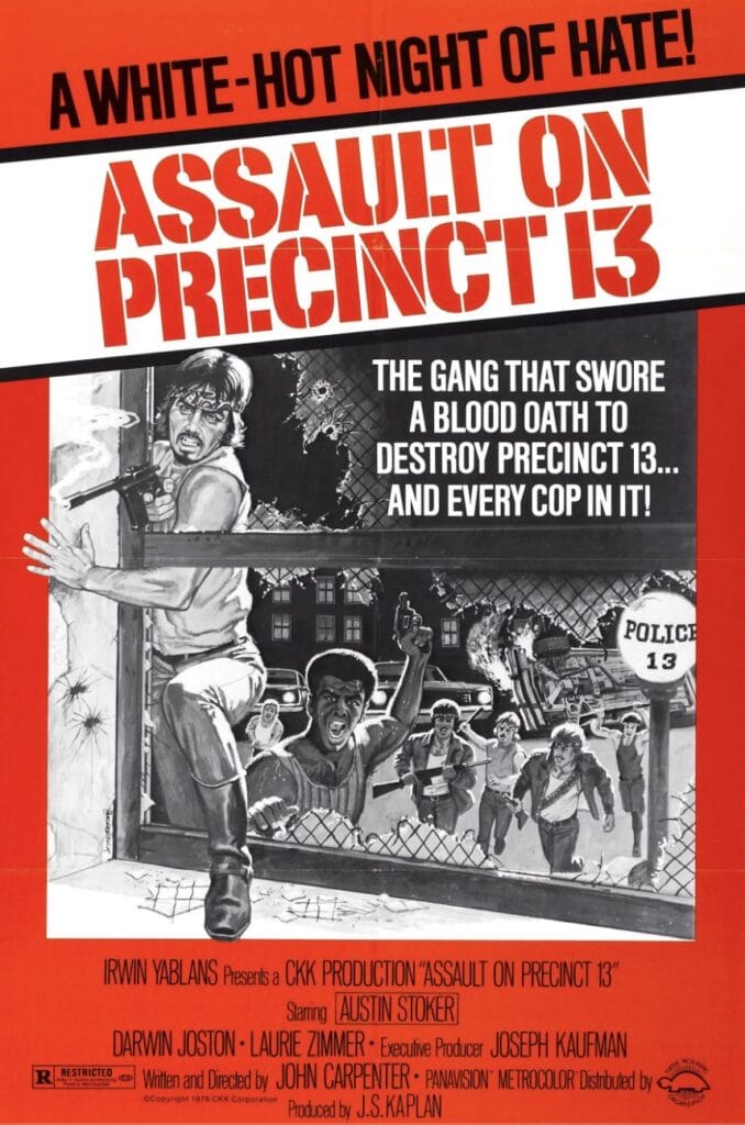 Den originale filmplakaten av Assault on Precinct 13 frå 1976.