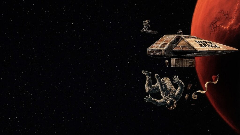 Ein Poster av John Carpenters Dark Star frå 1974