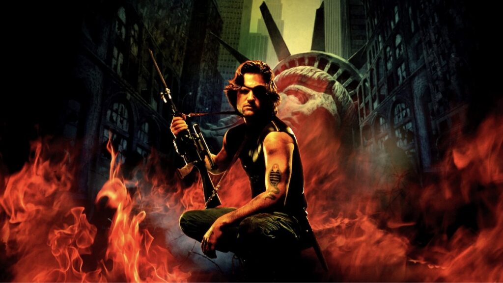 Kurt Russell som Snake Plissken i John Carpenters "Escape From New York" - poster