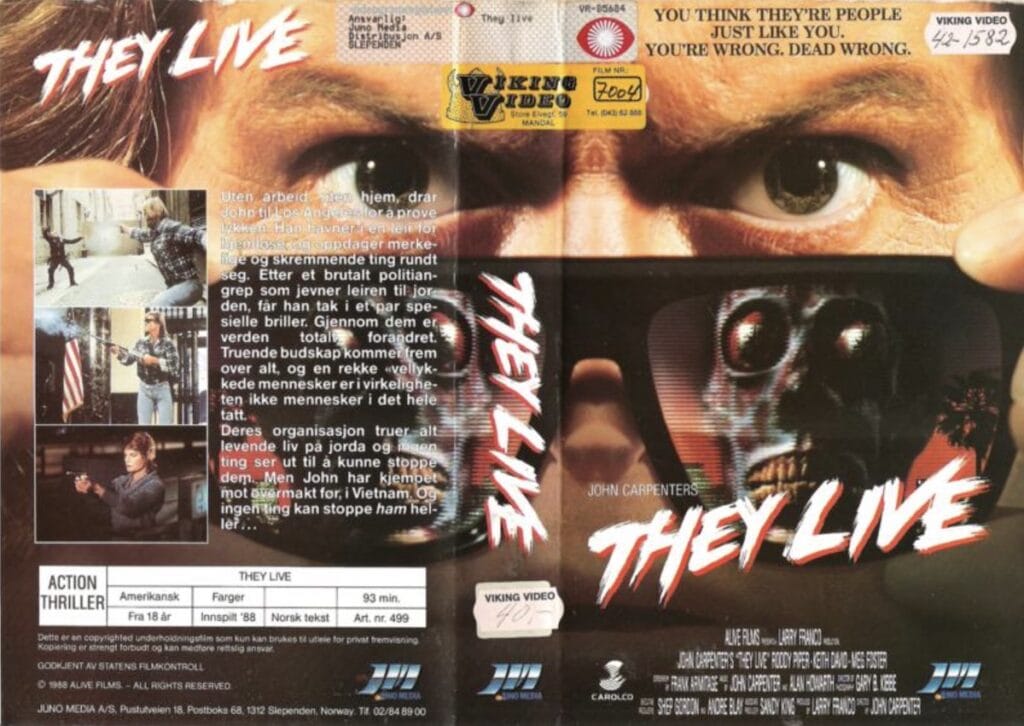 Det norske cover av John Carpenters They Live frå 1988.