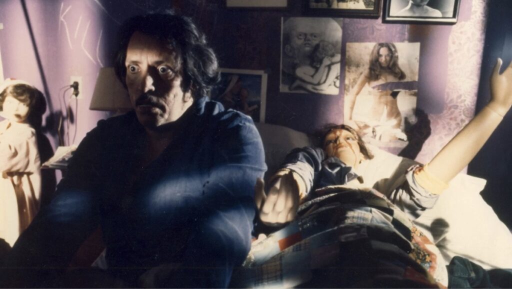 Joe Spinell som ein gal gal mann frå filmen Maniac.