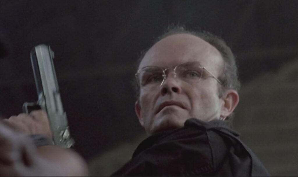 Kurtwood Smith som skurken Clarence i filmen Robocop.

