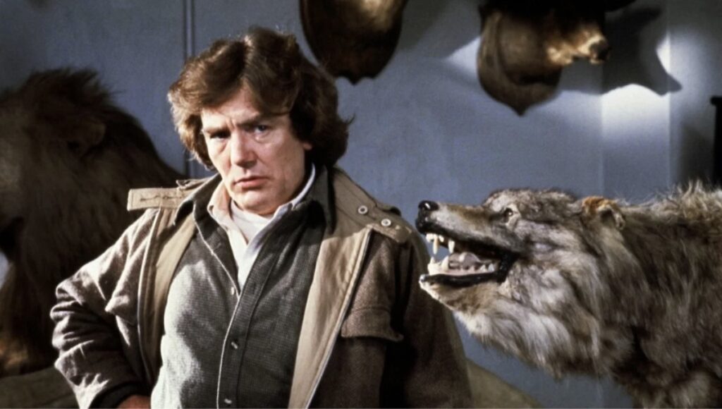 Filmens helt er spelt av Albert Finney. Wolfen 1981.