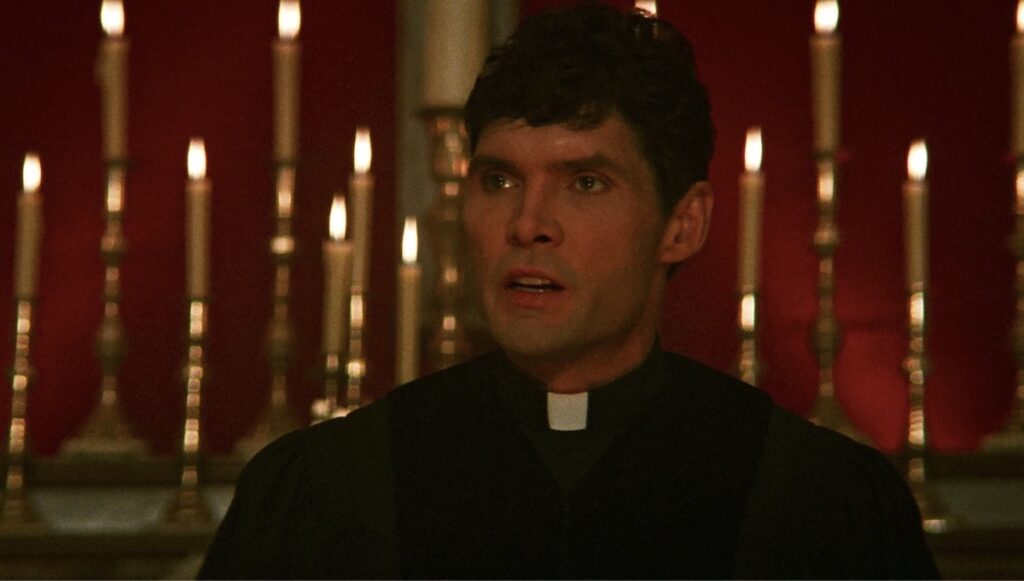 Everett McGill som prest i Stephen Kings Silver Bullet (1985)
