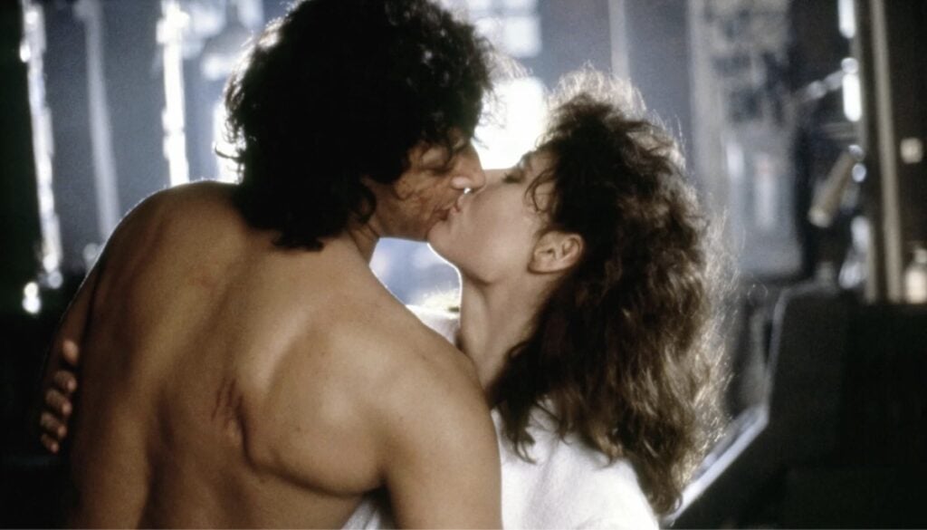 Eit kjærleiksdrama mellom Jeff Goldblum og Geena Davis i frå filmen The Fly (1986).