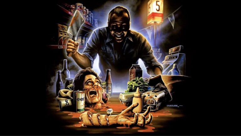 Ein poster av slasherfilmen Intruder (1989).
