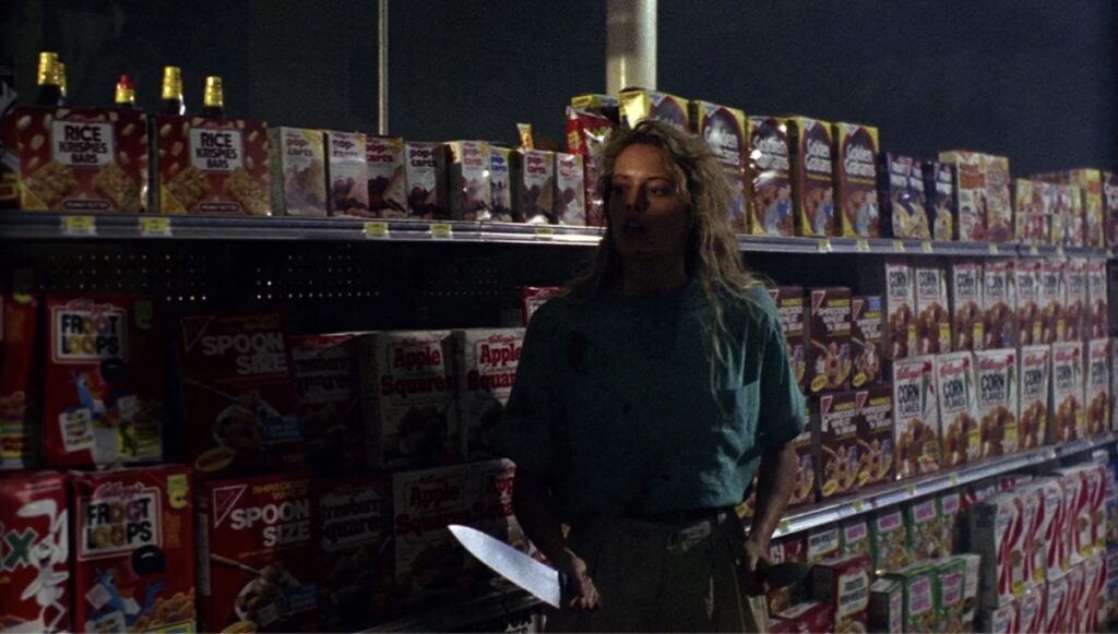 The Final Girl i den blodige slasherfilmen Intruder (1989).