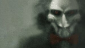 Ein poster av skrekkfilmen Jigsaw frå 2017.