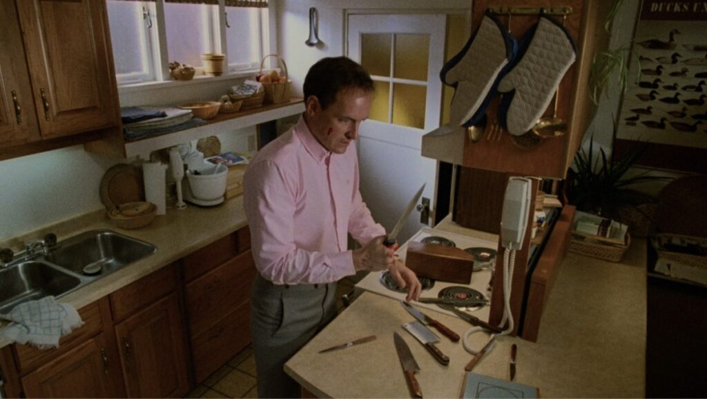 Terry O’Quinn som den onde stefar i skrekkfilmen The Stepfather.